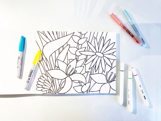 Libro para Colorear - Flores