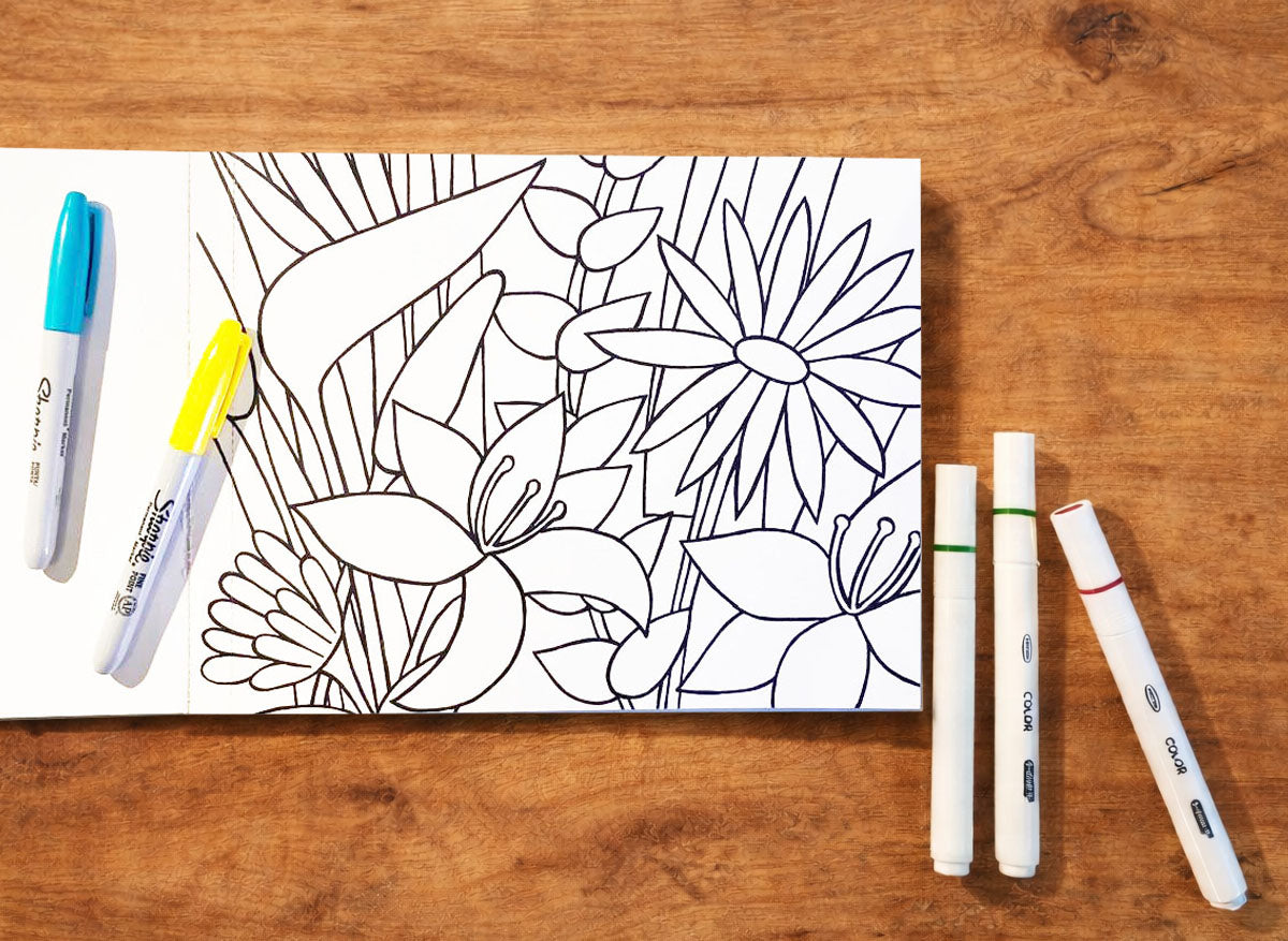 Libro para Colorear - Flores