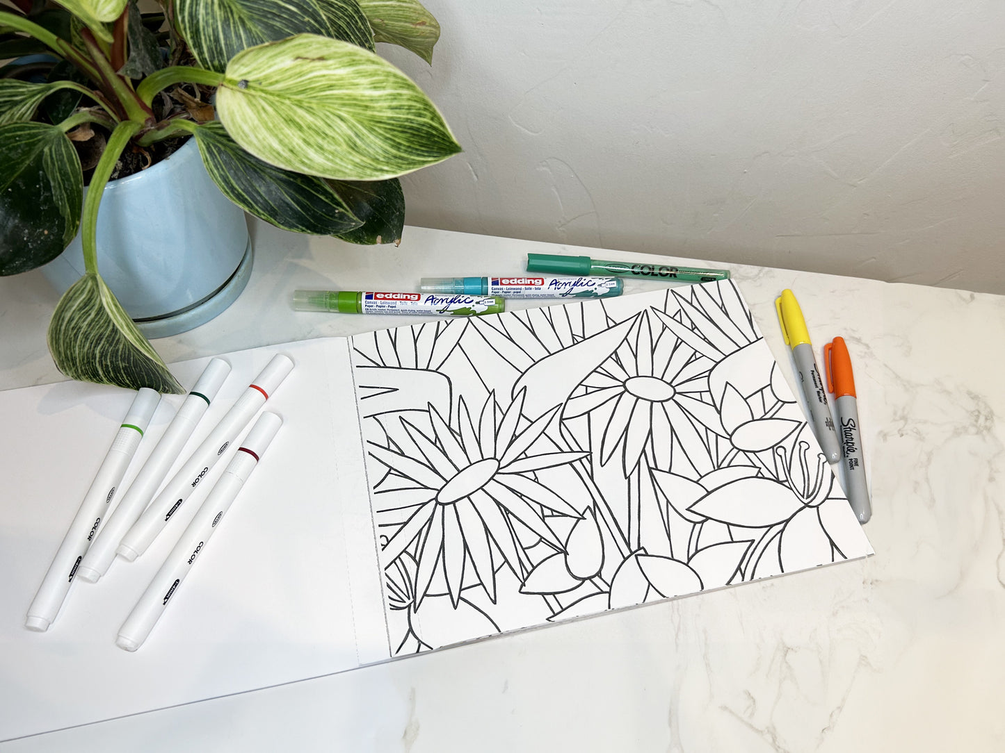 Libro para Colorear - Flores