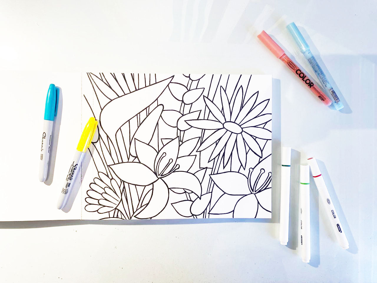 Libro para Colorear - Flores