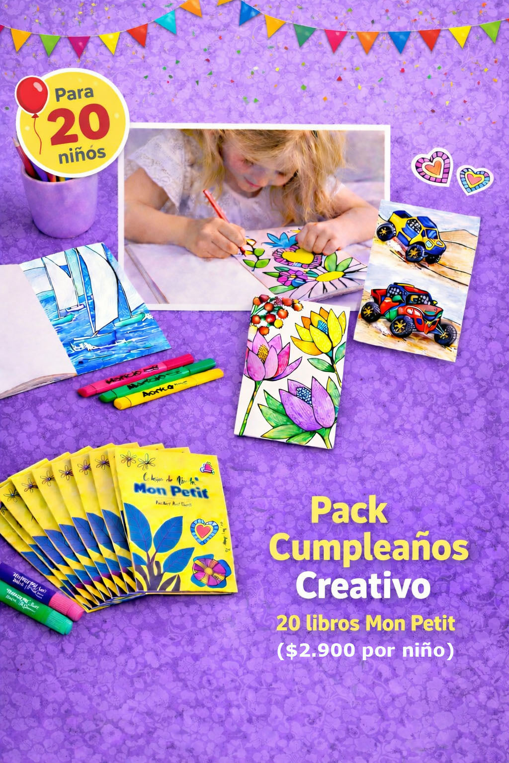 Pack Cumpleaños Creativo Mon Petit (20 libros)