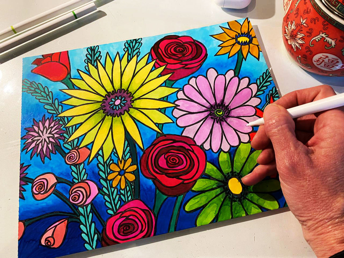 Libro para Colorear - Flores, colorear es mi pasión.