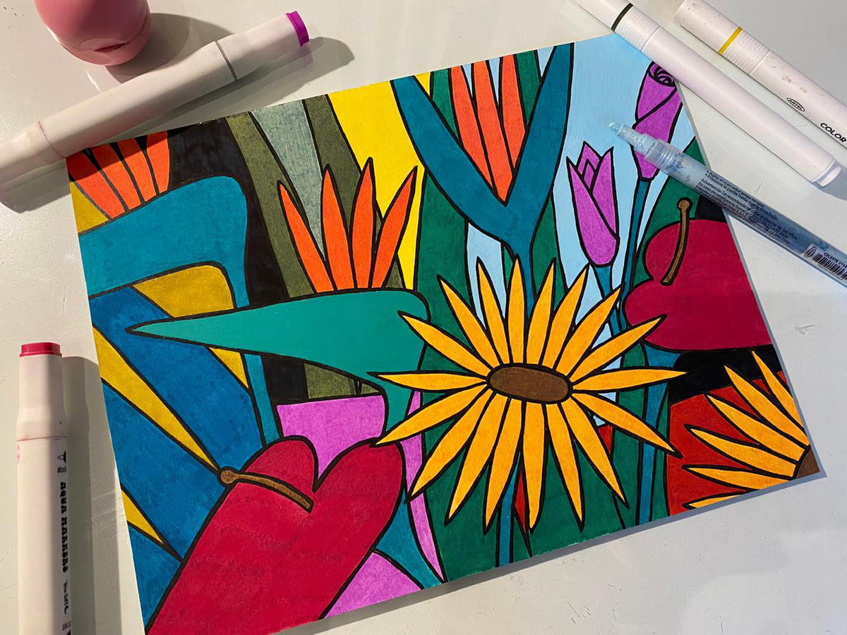 Libro para Colorear - Flores, colorear es mi pasión.